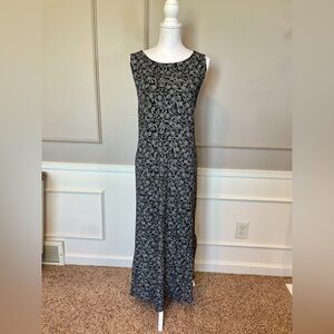 J. Jill Wearever Collection XL Madi Dress Sleeveless Black Floral Travel